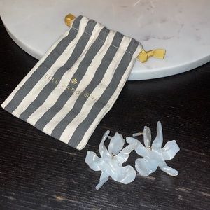 Lele Sadoughi Small Lily Earrings, Mother of Pearl